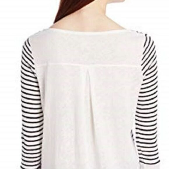 NWT NYDJ WOMEN'S STRIPED LONG SLEEVE TOP LARGE - Picture 5 of 6